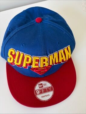 Blue and Red Superman Snapback Hat